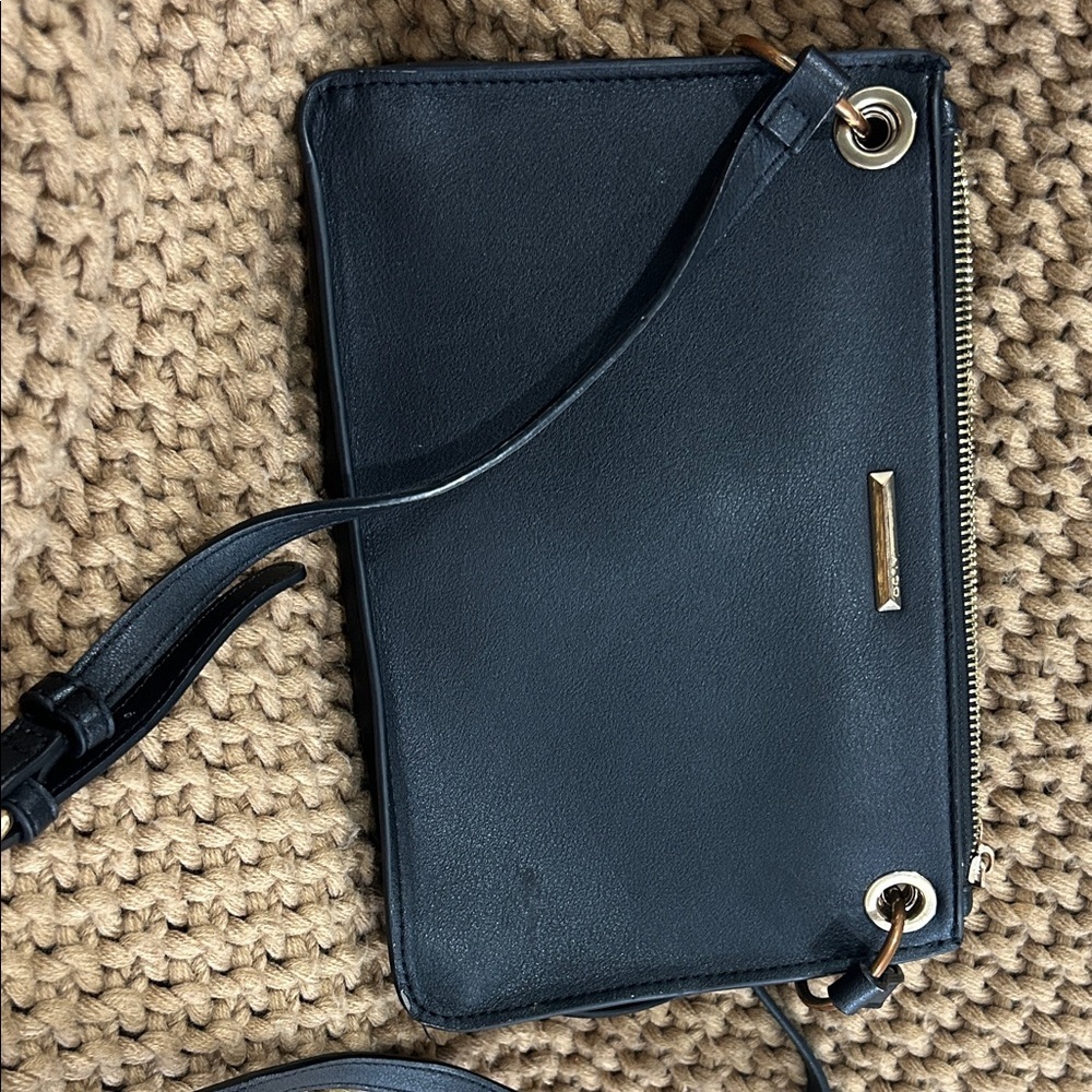 Aldo Black Crossbody Bag with Gold Accents - Picture 7 of 8